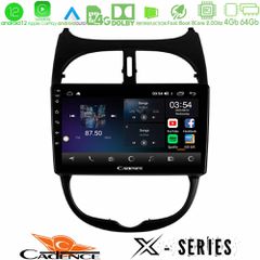 MEGASOUND - Cadence X Series Peugeot 206 8core Android12 4+64GB Navigation Multimedia Tablet 9"
