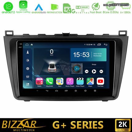 MEGASOUND - Bizzar G+ Series Mazda 6 2008-2012 8core Android12 6+128GB Navigation Multimedia Tablet 9"