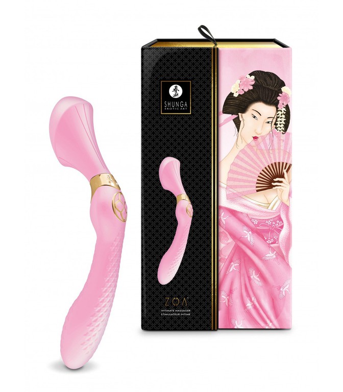 SHUNGA VIBRATOR MASSAGER ZOA USB PINK