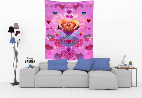 Υφασμάτινη Μπάντα 230x150 cm Hearts Ταπισερί Τοίχου