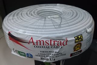 AMSTRAD COAXIAL CABLE RG6U4 100M