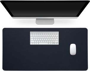 KW Desk Pad - Αντιολισθητικό Mouse Pad / Σουμέν Γραφείου από PU Δέρμα και PU Suede - 60 x 30 cm - Dark Blue (58374.17) 58374.17