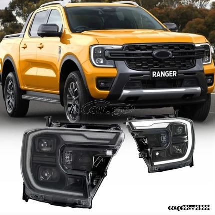 Ford Ranger Raptor T9 full led μπροστινά φανάρια 