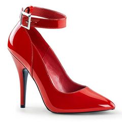Pleaser stiletto heel high heels ankle strap pumps red SEDUCE-431