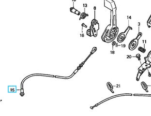 Ντίζα αλλαγής ταχυτήτων Honda HRB475K2 (54630VE0L41) Cable Comp, Change