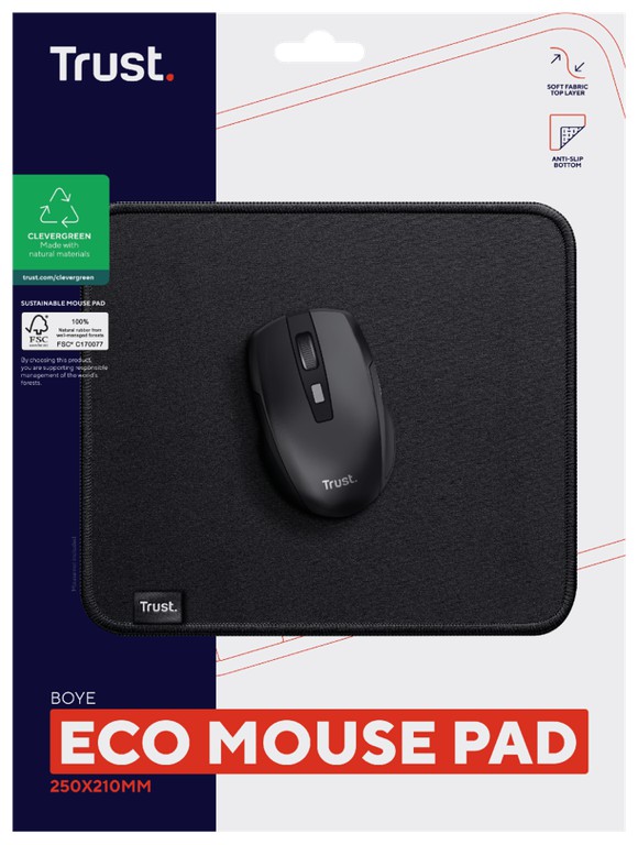 TRUST BOYE MOUSE PAD ECO BLACK / Computers