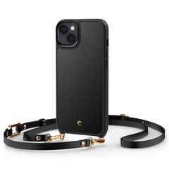 Spigen® Cyrill Classic Charm MagSafe για iPhone 14: Κομψή Θήκη με Λουράκι, Μείγμα Σιλικόνης για Υψηλή Προστασία και Αισθητική - Black