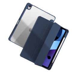 Θήκη MUTURAL Tri-Fold Flip Cover για iPad mini 8.3" (2021/24) με ειδική θέση για πενάκι και ενισχυμένη TPU πλάτη σε χρώμα μπλε σκούρο