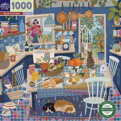 eeBoo - Puzzle 1000 pcs - Blue Kitchen - (EPZTBUK / Toys