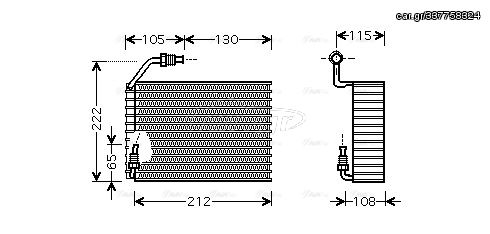 ΨΥΓΕΙΟ ΕΒΑΠΟΡΕΤΑΣ A/C AIR CONDITION CITROEN JUMPER 2.0 DIESEL ΜΟΝΤΕΛΟ 1994--> ΚΑΙΝΟΥΡΓΙΟ!