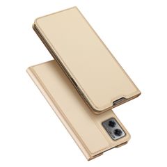 Θήκη Xiaomi Redmi 10 5G DUX DUCIS Skin Pro Series με βάση στήριξης, υποδοχή καρτών και μαγνητικό κούμπωμα Flip Wallet από συνθετικό δέρμα και TPU χρυσό