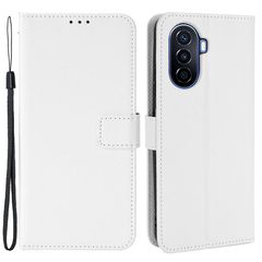 Θήκη Huawei Nova Y70 Mad Mask Leather Wallet Case Series 3 με βάση στήριξης, υποδοχές καρτών και μαγνητικό κούμπωμα Flip Wallet από συνθετικό δέρμα λευκό