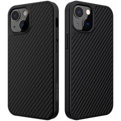 Θήκη iPhone 13 mini NiLLkin Synthetic Fiber Series πλάτη από ανθρακόνημα και TPU μαύρο