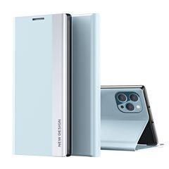 Θήκη iPhone 13 Pro New Design Leather Stand Cover από συνθετικό δέρμα γαλάζιο