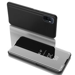 Θήκη Samsung Galaxy A32 5G OEM Mirror Surface Series Flip Window δερματίνη μαύρο