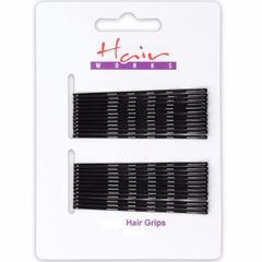 Hair Works Τσιμπιδάκια Μαλλιών Καφέ 24Τμχ