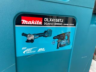 Makita Σετ Γωνιακός Τροχός & Δραπανοκατσάβιδο & Μπουλονόκλειδο & Πιστολέτο 18V με 3 Μπαταρίες-thumb-3