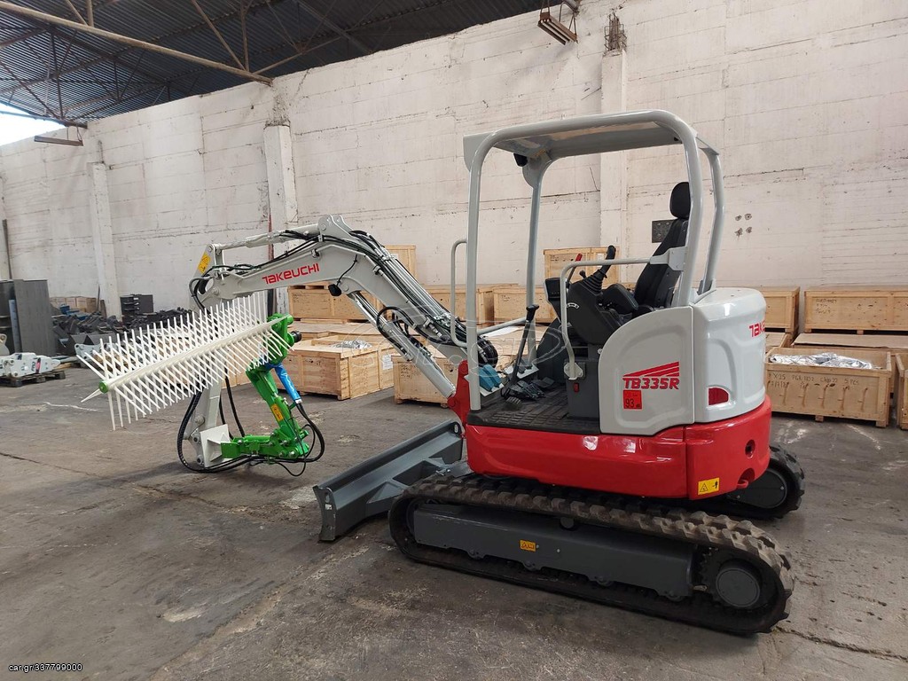 Εκσκαφάκι (διαβολάκι) Takeuchi 2025 TB335R Canopy ΜΕ ΕΛΑΙΟΡΑΒΔΙΣΤΙΚΟ