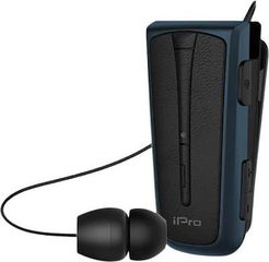 Στερεοφωνικό Ακουστικό Bluetooth iPro RH219s Retractable με Δόνηση Μαύρο-Μπλέ
