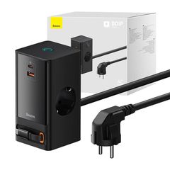 Baseus PowerCombo 65W Wall charger / powerstrip(black)