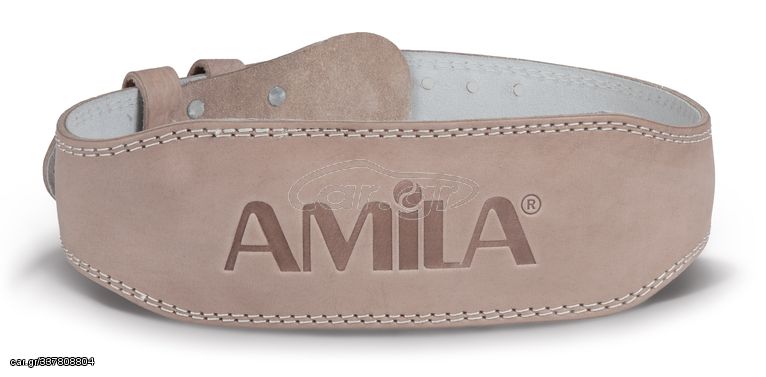 Amila Ζώνη Άρσης Βαρών Δερμάτινη Μπεζ A Quality L (44302)