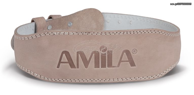 Amila Ζώνη Άρσης Βαρών Δερμάτινη Μπεζ A Quality M (44301)