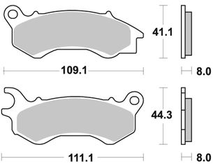 ΤΑΚΑΚΙ BRAKE PADS TBR954 HONDA NSC R (Rear Drum Model)50 12