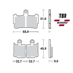 ΤΑΚΑΚΙ BRAKE PADS TBR950 HONDA  VFR F 1200 10