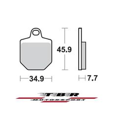 ΤΑΚΑΚΙ BRAKE PADS TBR932 HONDA-HM CRM R SUPERMOTO 125 07