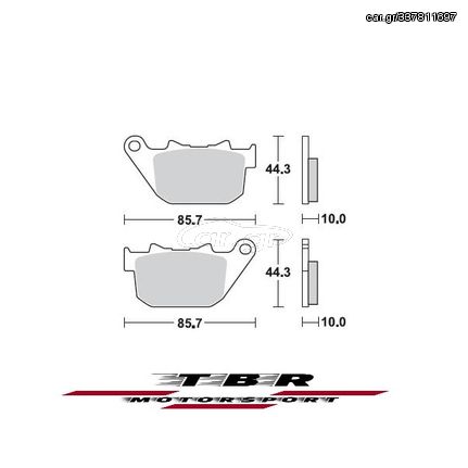 ΤΑΚΑΚΙ BRAKE PADS TBR901 HONDA  CBF (Rear Drum Model) 125 09