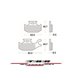 ΤΑΚΑΚΙ BRAKE PADS TBR862 BENELLI  CAFFE NERO 250 08