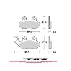 ΤΑΚΑΚΙ BRAKE PADS TBR796  CAGIVA  PASSING 125 94