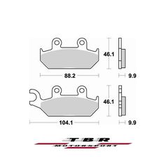 TAKAKI BRAKE PADS TBR739 XT E 600 	90