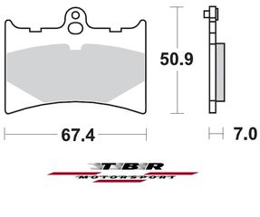 ΤΑΚΑΚΙ BRAKE PADS TBR726 APRILIA  AF1 FUTURA 125 90