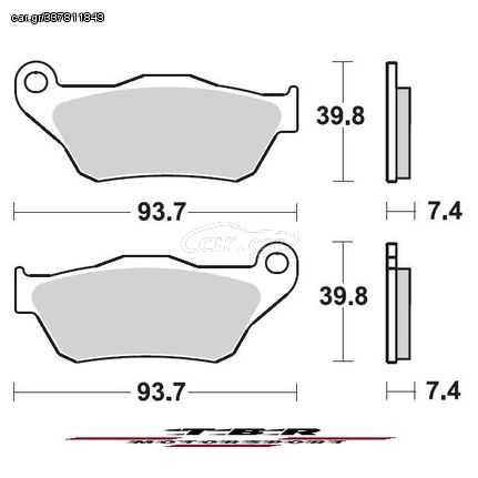 ΜΕΤΑΛΛΙΚΑ ΤΑΚΑΚΙΑ SINTER METAL PADS TBR926