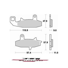 ΤΑΚΑΚΙ BRAKE PADS TBR709 SUZUKI  DR DJEBEL 600 89