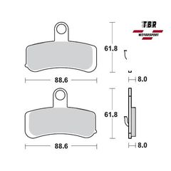 ΟΡΓΑΝΙΚΑ ΤΑΚΑΚΙΑ SP ORGANIC BRAKE PADS SP TBR943