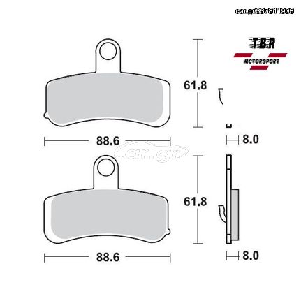 ΟΡΓΑΝΙΚΑ ΤΑΚΑΚΙΑ SP ORGANIC BRAKE PADS SP TBR943