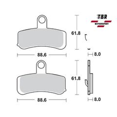 ΟΡΓΑΝΙΚΑ ΤΑΚΑΚΙΑ SP ORGANIC BRAKE PADS SP TBR943