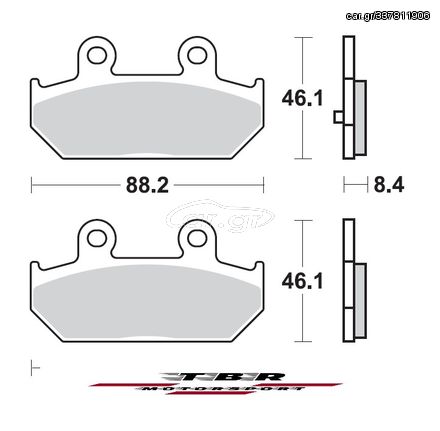 ΟΡΓΑΝΙΚΑ ΤΑΚΑΚΙΑ SP ORGANIC BRAKE PADS SP TBR896