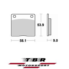 Τακακια TBR Brake Pad 622 Organic SP