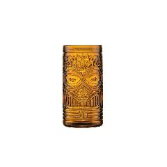 Γυάλινο ποτήρι coctail TIKI χωρητικότητας 50cl διαστάσεων Φ7.5x15cm στοιβαζόμενο FIJI Olive Brown UNIGLASS