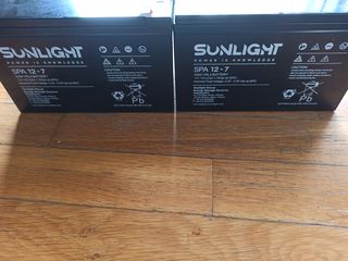 2 μπαταρίες Sunlight SPA 12-7  12v 7ah AGM PB