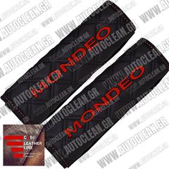 FORD MONDEO ΜΑΞΙΛΑΡΑΚΙΑ ΖΩΝΗΣ ΤΕΧΝΟΔΕΡΜΑ CUBE ΜΑΥΡΟ ΜΕ ΚΟΚΚΙΝΑ ΚΕΝΤΗΜΑΤΑ MONDEO ΕΛΛΗΝΙΚΗΣ ΚΑΤΑΣΚΕΥΗΣ ΣΕΤ 2ΤΜΧ