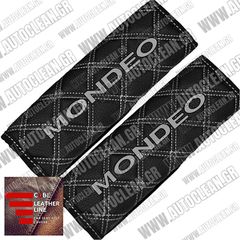 FORD MONDEO ΜΑΞΙΛΑΡΑΚΙΑ ΖΩΝΗΣ ΤΕΧΝΟΔΕΡΜΑ CUBE ΜΑΥΡΟ - ΑΣΠΡΗ ΚΛΩΣΤΗ -  ΑΣΠΡΑ ΚΕΝΤΗΜΑΤΑ MONDEO ΕΛΛΗΝΙΚΗΣ ΚΑΤΑΣΚΕΥΗΣ ΣΕΤ 2ΤΜΧ 