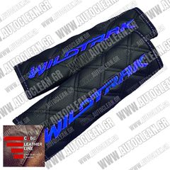 FORD WILDTRAK ΜΑΞΙΛΑΡΑΚΙΑ ΖΩΝΗΣ ΤΕΧΝΟΔΕΡΜΑ CUBE ΜΑΥΡΟ ΜΕ ΜΠΛΕ ΚΕΝΤΗΜΑΤΑ WILDTRAK ΕΛΛΗΝΙΚΗΣ ΚΑΤΑΣΚΕΥΗΣ ΣΕΤ 2ΤΜΧ 
