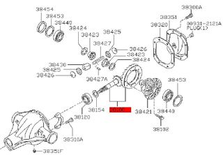 Κορώνα Πηνείο πίσω διαφορικού  NISSAN PICKUP KING CAB D21 1985 1998 D22 1998-2001 TERRANO T20 2001-2006 160 PATROL 35/8=4.375 ENGINE Z20 TD25 TD27TI SD23 #38100F3500-thumb-1