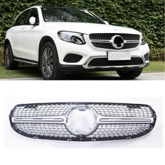 Μάσκα Για Mercedes-Benz GLC-Class X253 19+ Facelift Diamond Look Ασημί/Χρώμιο