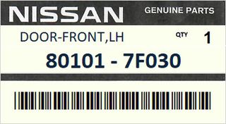 Πόρτα εμπρός αριστερή NISSAN TERRANO2 R20 1993-2006 #801017F030