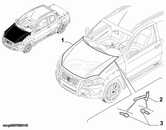 ΚΑΠΟ ΓΝΗΣΙΟ FIAT STRADA 2011-2014